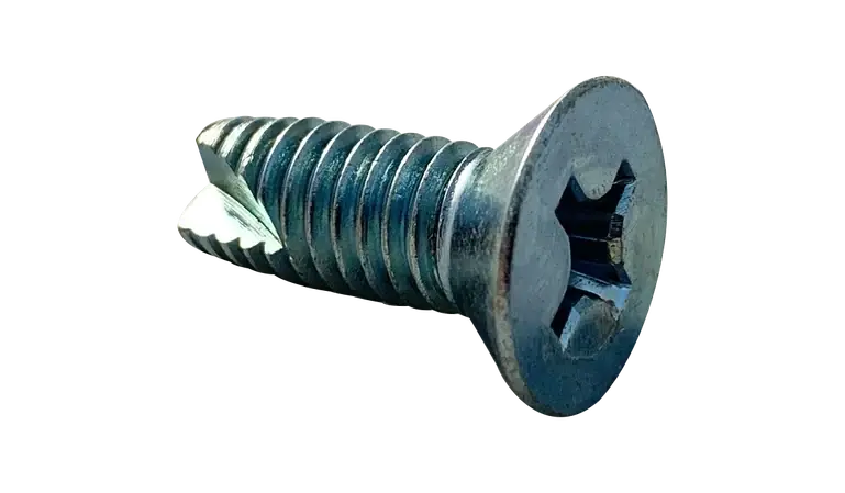 10-24 X 3/4" Type 23 Thread Cutting Screws Flat Head Phillips Drive Steel Zinc & Bake (7000 / Pkg.) Direct From Factory