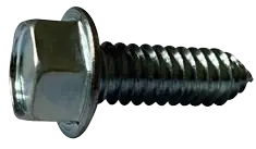 Shop Now 6 X 1" Type AB Self Tapping Sheet Metal Screws Indented Hex Washer Head Slotted Drive Steel Zinc & Bake (9000/Pkg.)