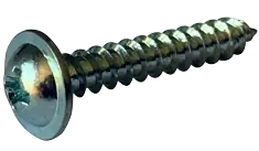 8 X 1-1/2" Type AB Self Tapping Sheet Metal Screws Round Washer Head Phillips Drive Steel Zinc & Bake (3000/Pkg.) One Day Deal