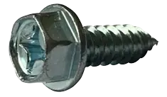 Genuine 14 X 3/4" Type A Self Tapping Sheet Metal Screws Indented Hex Washer Head Phillips Drive Steel Zinc & Bake (3000/Pkg.)