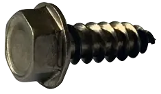 Sale 14 X 1-1/4" Type A Self Tapping Sheet Metal Screws Hex Washer Head Unslotted Drive 18/8 Stainless Steel (1000/Pkg.)