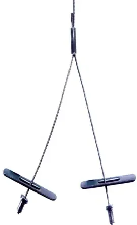 Clearance Gripple Standard Hanger Y-Fit No. 2 5 Ft Length Y-Fit 1/4" Toggle End 460mm Arm 25 lb SWL YHF2-TQG-5FT-460MM (10/Pkg.)