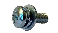 M5 x 8mm SEMS Machine Screws Phillips Pan Head Split Lock & Flat Washer JIS B1188 Steel Zinc & Bake (1000 / Pkg.) While Supplies Last
