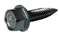 8-15 x 1" Self-Piercing Screws Unslotted Hex Washer Head Serrated 1/4" Across Flats Steel Zinc & Bake (4000 / Pkg.) Special Offer