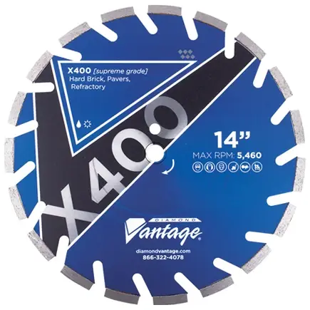 Diamond Vantage 1812EX4-1E 18" x 0.125" x 1" Diamond Blade for Hard Material X400 REFRACTORY Fast Shipping