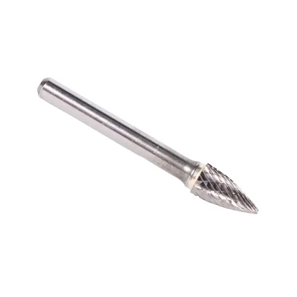 1/2" X 3/4" Tree Pointed-End Double Cut Carbide Bur Solid Carbide 1/4" Round Shank DULSG13 High Quality