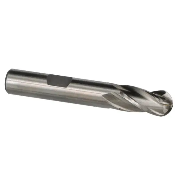 Cheap 1/4" X 5/8" 4 Flute Single End Ball End End Mill HSS 3/8" Shank DWCF1108