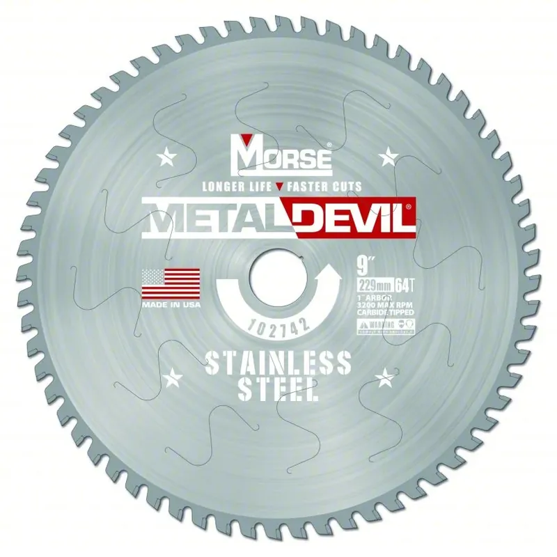 Hassle-Free Returns 5-7/8" 40 Tooth Stainless Steel Metal Devil Circular Saw Blade MK Morse CSM58840FSSC