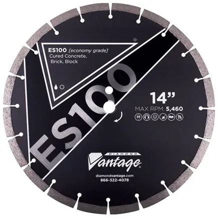Discount Diamond Vantage 1412BSI 14" x 0.125" Diamond Blade for Reinforced Concrete/Brick/Block/Cured Concrete ES100 - GENERAL PURPOSE
