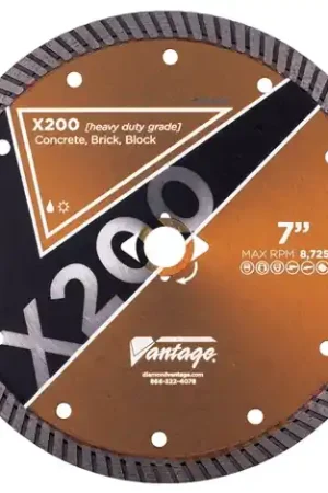 Certified Diamond Vantage 1009UDZBX2-1 10" x 0.095" Diamond Blade for Granite/Marble/Hard Brick/Hard Pavers X200