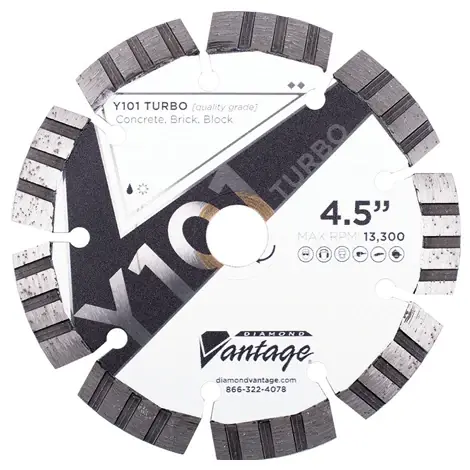 Popular Diamond Vantage 0609CZY1-2 6" x 0.095" Diamond Blade for Concrete/Masonry Y101 TURBO