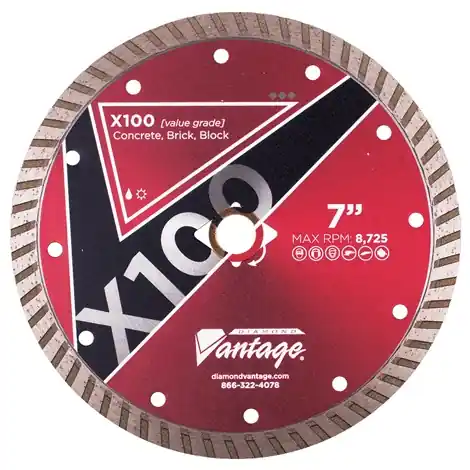 Order Now Diamond Vantage 1009CDZBX0-2 10" x 0.095" Diamond Blade for Concrete/Masonry X100