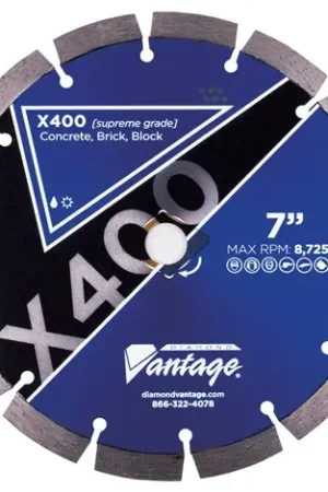 Buy Online Diamond Vantage 0812EDUX4-4 8" x 0.125" Diamond Blade for Asphalt/Green Concrete/Abrasive Materials X400