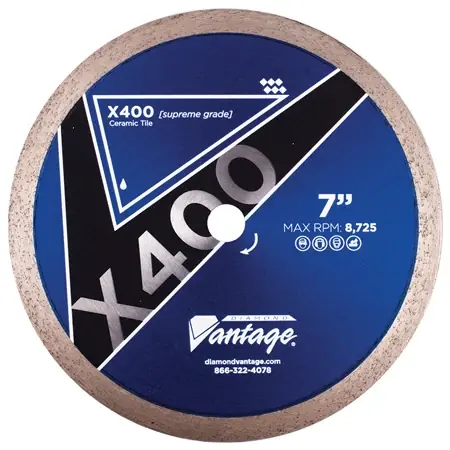 Diamond Vantage 0706DTWX4 7" x 0.060" Diamond Blade for Tile/Ceramic X400 Ceramic Big Sale