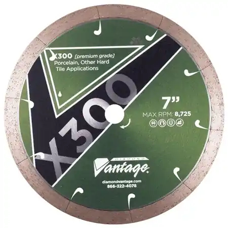 Crafted Diamond Vantage 1008CPWX3 10" x 0.080" Diamond Blade for Tile/Porcelain/Hard X300 PORCELAIN