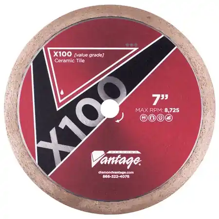 Diamond Vantage 0506ATWX1 5" x 0.060" x 5/8" Diamond Blade for Tile/Ceramic X100 Ceramic Fresh Stock