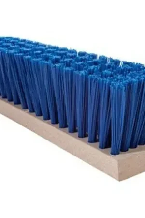 Popular Magnolia Brush 6424 24" Blue Plastic Tapered Push Broom Head