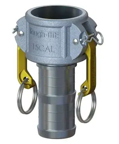 1-1/2" Type C Cam & Groove Coupler x Hose Shank Tough-Tite Aluminum Fast Shipping