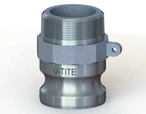1-1/4" Type F Cam & Groove Adapter x Male NPT U-Tite Aluminum (2 / Pkg.) Order Now