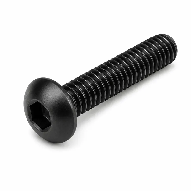 4-40 X 1/4" Socket Cap Screws Button Head Hex Socket Drive Nylon Pellet Fully Threaded Alloy Steel Thermal Black Oxide (100 / Pkg.) Final Sale