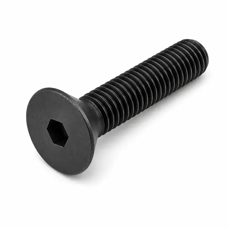 Deal 1-1/4-7 X 5" Socket Cap Screws Flat Head Hex Socket Drive Partially Threaded Alloy Steel Thermal Black Oxide (1 / Pkg.)