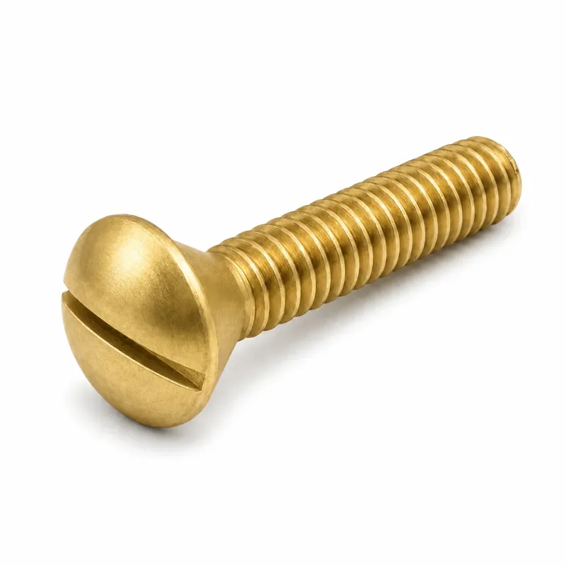 6-32 X 1/2" Oval Head Machine Screws Slotted Drive Brass (200 / Pkg.) While Supplies Last
