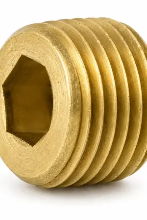 HOLO-KROME 11104 1/4"-18 PTF Flush Socket Pressure Plugs 7/8" Taper Brass (100 / Pkg.) Top Rated