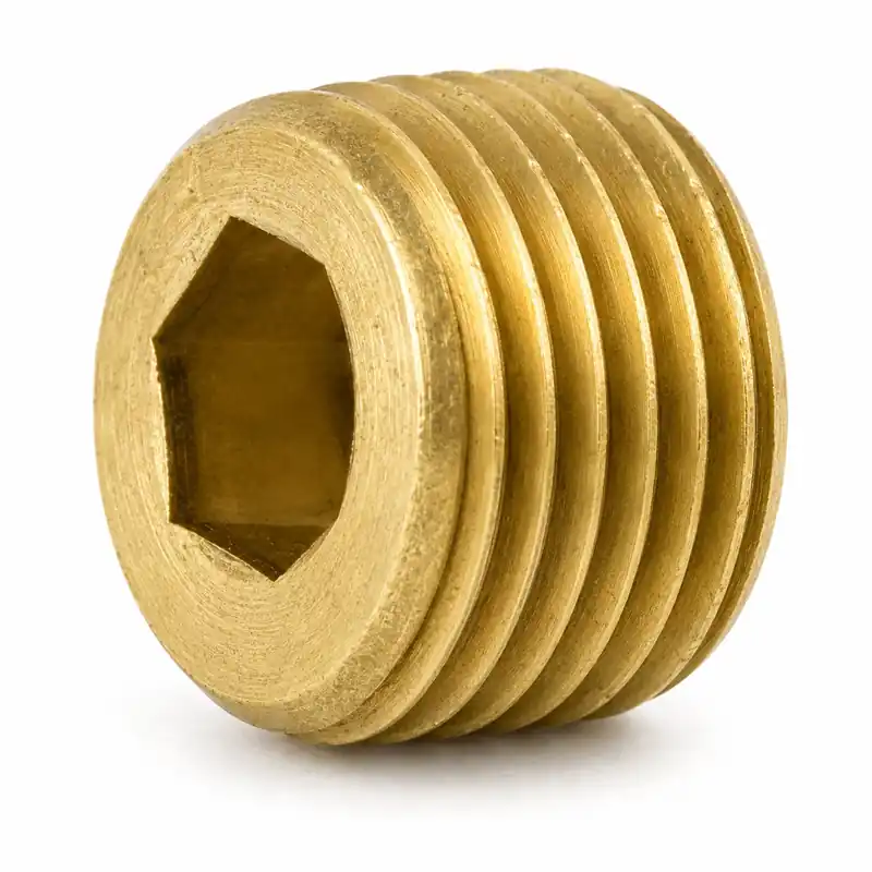 HOLO-KROME 11104 1/4"-18 PTF Flush Socket Pressure Plugs 7/8" Taper Brass (100 / Pkg.) Top Rated