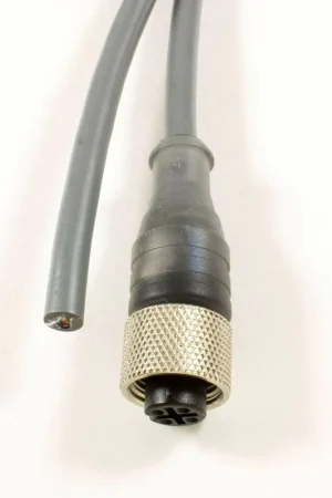 Weekend Sale OBSOLETE - Alpha Connect Cordset - M12 Female Straight to Cut End - 22AWG 4 Poles - AR0400101 - Slate - 1M (3.28ft)