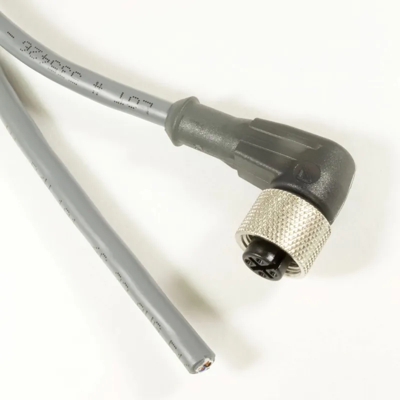 Instant Buy OBSOLETE - Alpha Connect Cordset - M12 Female 90° to Cut End - 22AWG 3 Poles - AW0300100 - Slate - 15M (49.2ft)