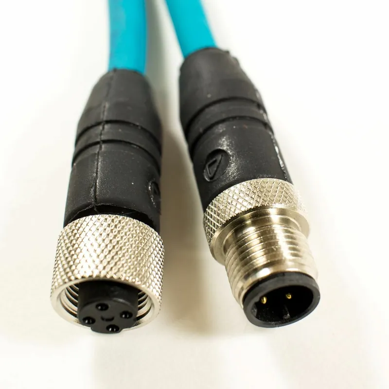 OBSOLETE - Alpha Connect Ethernet Cordset - M12 Male Straight to M12 Female Straight - 24AWG 2 Poles - DR04AR117 - Teal - 20M (65.6ft) Latest