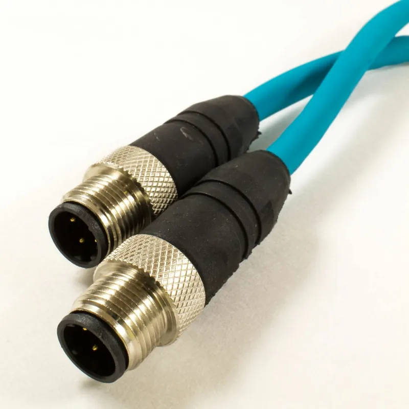 New Arrival OBSOLETE - Alpha Connect Ethernet Cordset - M12 Male Straight to M12 Male Straight - 24AWG 2 Poles - DR04DR117 - Teal - 10M (32.8ft)