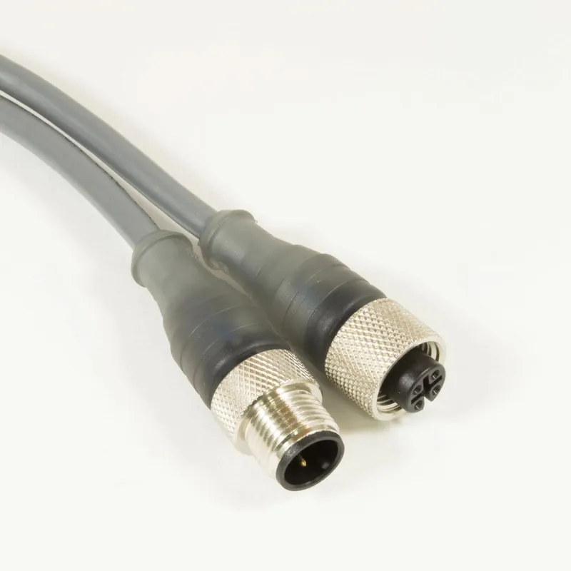 New Release OBSOLETE - Alpha Connect Cordset - M12 Male Straight to M12 Female Straight - 22AWG 8 Poles - DR08AR123 - Slate - 10M (32.8ft)