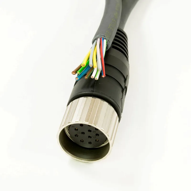OBSOLETE - Alpha Connect Cordset - M23 Female Straight to Cut End - 20AWG & 17AWG 11 Poles - ER1200126 - Black - 5M (16.4ft) Fresh Stock