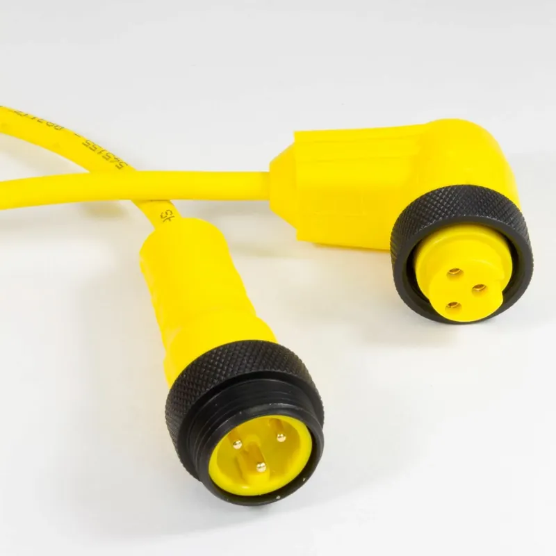 OBSOLETE - Alpha Connect Cordset - Mini Male Straight to Mini Female 90° - 18AWG 5 Poles - LR05KW109 - Yellow - 0.6M (1.97ft) Best Price