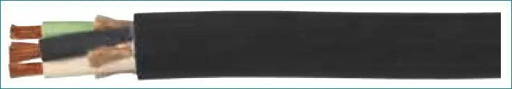 Budget Carolprene with 17 FREE® Jacketed Type SOOW 6 awg 4 conductor black jacket portable cord, HF074
