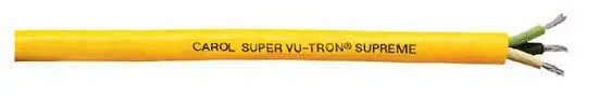 Authentic Super Vu-Tron® Supreme Type SOOW Portable Cord GenClean® Jacket - 12 AWG 4 Conductor - Yellow