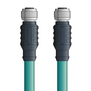 New Release C5E106S01 - LAPP ETHERLINE® Industrial Cordsets 26 AWG / 2 pair CAT5e - Teal Polyurethane (PUR) - M12 Female / M12 Female connectors - 1m