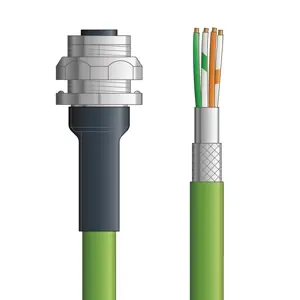 C6A011S10 - LAPP ETHERLINE® Industrial Cordsets 22 AWG / 4 pair CAT6A - Green Polyurethane (PUR) - M12 Female Bulkhead / Wire Leads connectors - 10m Save Now