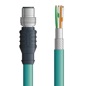 Clearance PB4110108F02 - LAPP UNITRONIC® PROFIBUS Cordsets 24 AWG / 1 pair Bus - Violet Polyurethane (PUR) - M12 Male / M12 Male / D-sub Node connectors - 2m