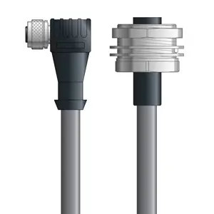 Clearance DN4110083F01 - LAPP UNITRONIC® DeviceNet Cordsets 14 & 18 AWG / 1 + 1 pair Bus - Gray PVC - M12 Female 90 deg / 7/8 in Female Bulkhead connectors - 1m