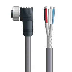 DN4110004F02 - LAPP UNITRONIC® DeviceNet Cordsets 14 & 18 AWG / 1 + 1 pair Bus - Gray PVC - 7/8 in Female 90 deg / Wire Leads connectors - 2m Trusted Brand