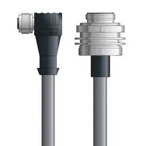 DN4110077F02 - LAPP UNITRONIC® DeviceNet Cordsets 14 & 18 AWG / 1 + 1 pair Bus - Gray PVC - M12 Female 90 deg / 7/8 in Male Bulkhead connectors - 2m Grab Now