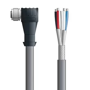 Shop Now DN4110022F10 - LAPP UNITRONIC® DeviceNet Cordsets 14 & 18 AWG / 1 + 1 pair Bus - Gray PVC - M12 Female 90 deg / Wire Leads connectors - 10m
