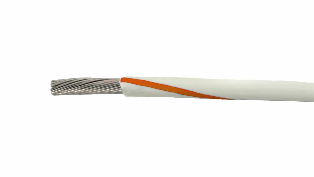 1857 WO005 - Alpha Wire MIL-W-16878E/1/Type B PVC Hook-Up/Lead Wire - 18 AWG - 7/26 Stranded Conductor - Tinned Copper - 600V - White/Orange - 100ft Markdown