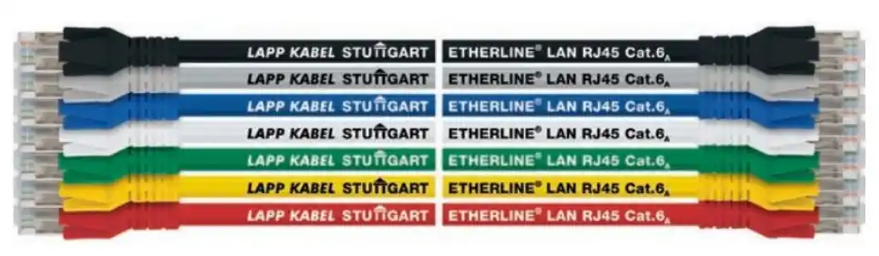 24441209 - LAPP ETHERLINE® RJ45 LAN CAT6A Cordset - 4x2x27AWG - RJ45 to RJ45 - 1m - Red Affordable