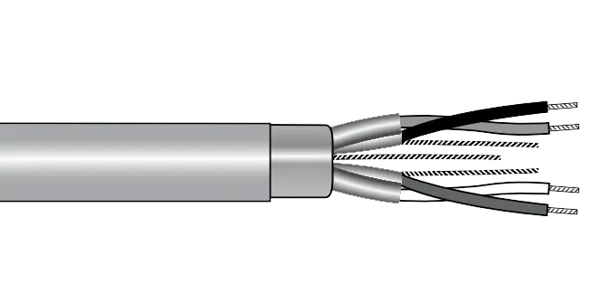 Premium Alpha EcoCable® Mini Foil Shield Multipair Cable - 28 AWG 6 Pair - Slate - 300V - 1000 ft