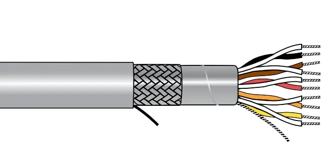 Alpha EcoCable® Mini Foil Braid Shield Multipair Cable - 28 AWG 8 Pair - Slate - 300V - 1000 ft Buy Direct