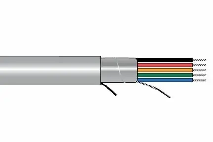 Today Only Alpha Xtra-Guard®1 Foil Shield Multiconductor Cable - 22 AWG 15 Conductor - Slate - 300V - 100 ft
