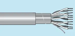 Alpha Essentials Multi-Pair Low Smoke Zero Halogen (LSZH) Cable - Foil Shield - 22 AWG 4 Pair - Gray - 300V - 500ft - Alpha 2463L SL002 Bargain
